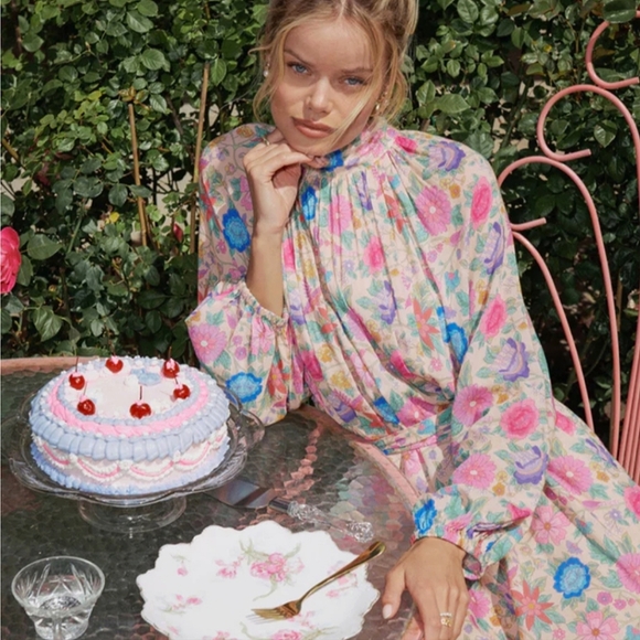 🍒NWT🍒 SPELL MOSSY HIGH NECK MINI DRESS - Picture 2 of 9